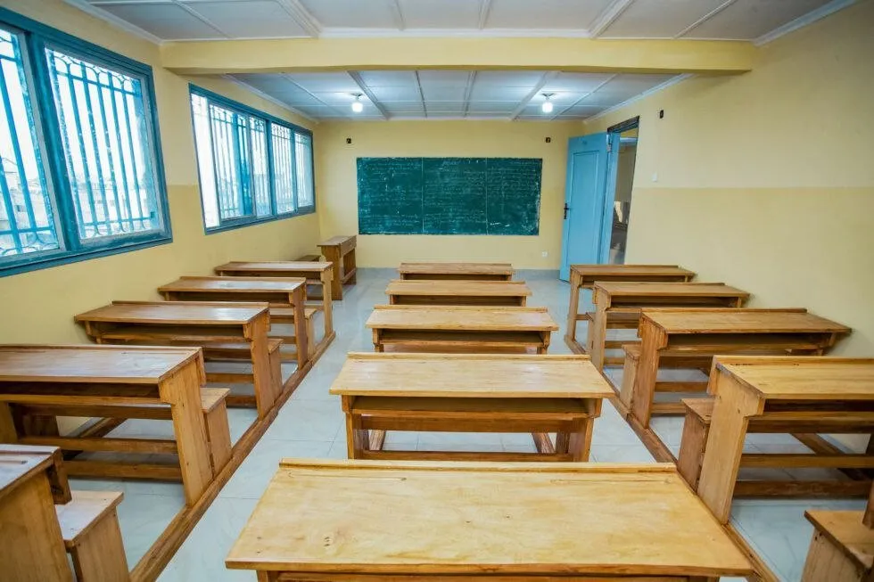 La salle de classe de l'école St-charles